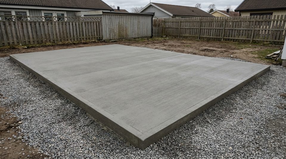 Gjutning av betongplatta
