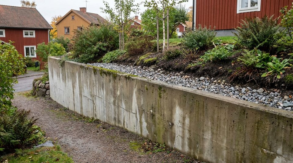 Stödmur i betong