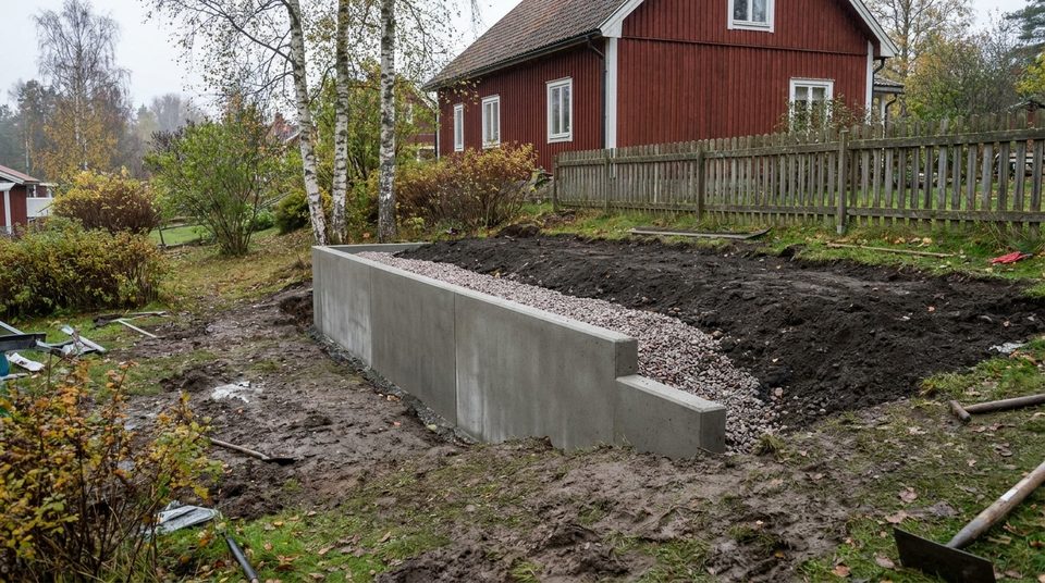 Stödmur i betong