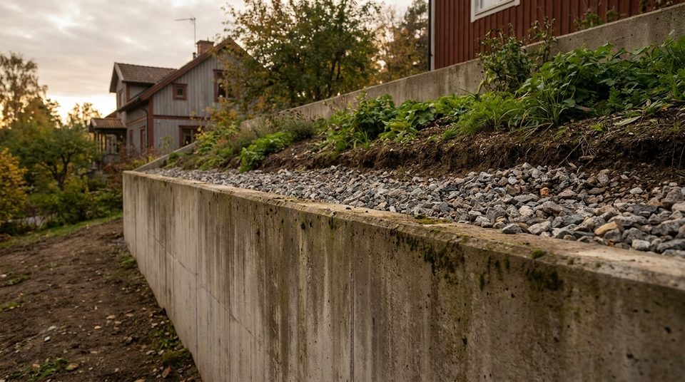 Stödmur i betong